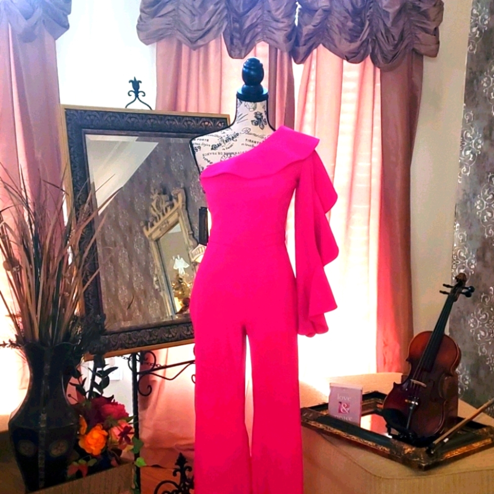 COPY - Christian Siriano! One-Shoulder Jumpsuit